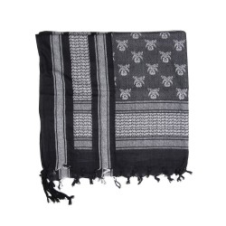 Арафатка Шемаг Skull черно-белый | Mil-tec