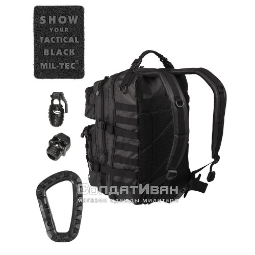 Рюкзак US ASSAULT PACK 40L TACTICAL BLACK | Mil-tec фото 2